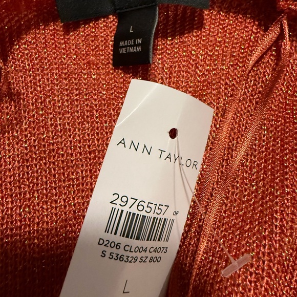 Ann Taylor Terracotta Open-Front Cardigan – Size (L) NWT🍁🍂✨ - Picture 2 of 6